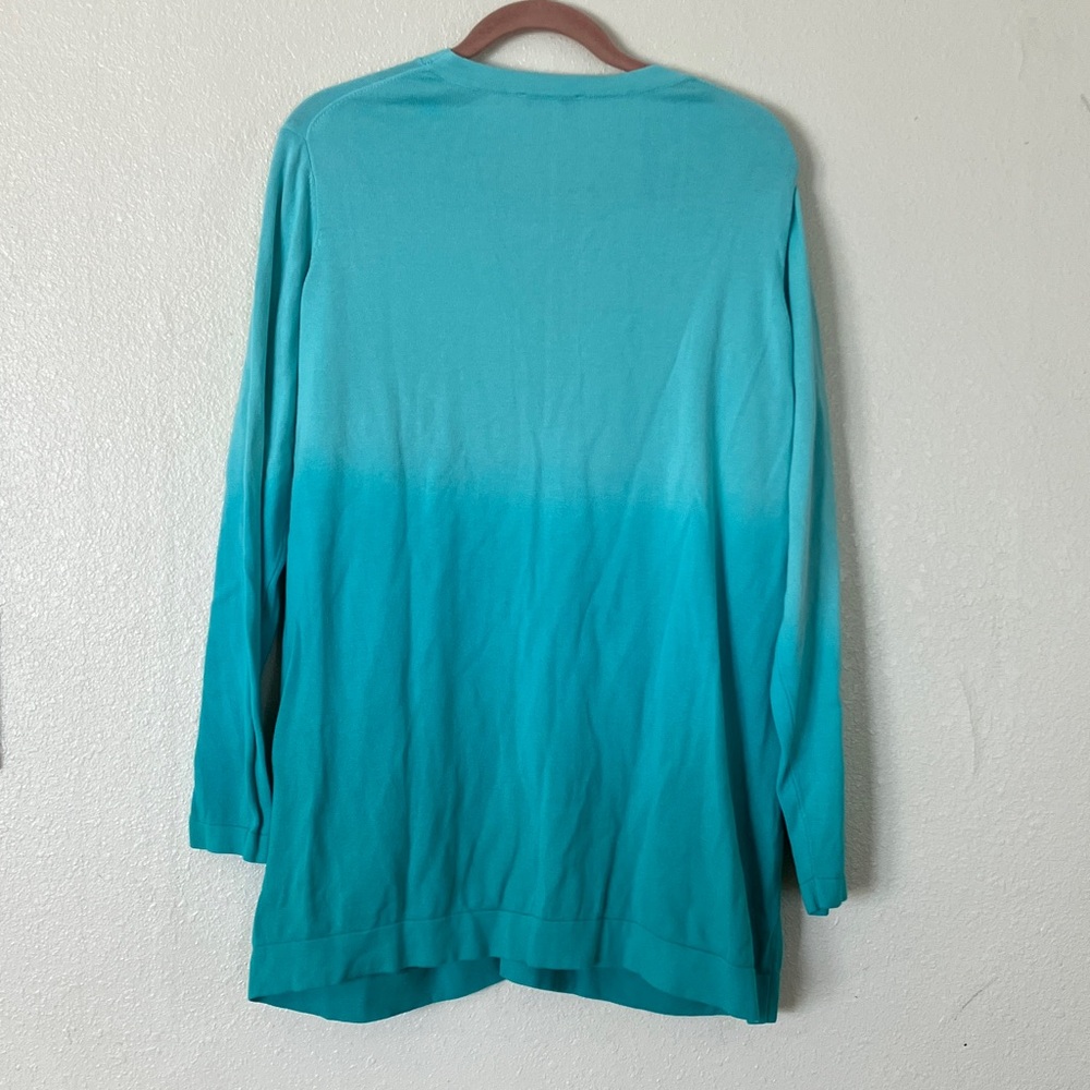 Isaac Mizrahi Live! Hombre Longline Cardigan, 2X - Picture 6 of 6